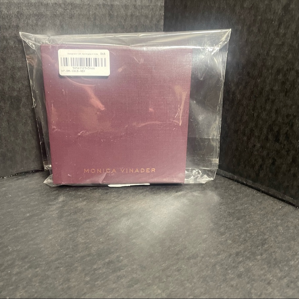 BNIB MONICA VINADER FRIENDSHIP BRACELET ROSE GOLD PLATED FINISH RUBY STRAP FIRM$ - Picture 9 of 9